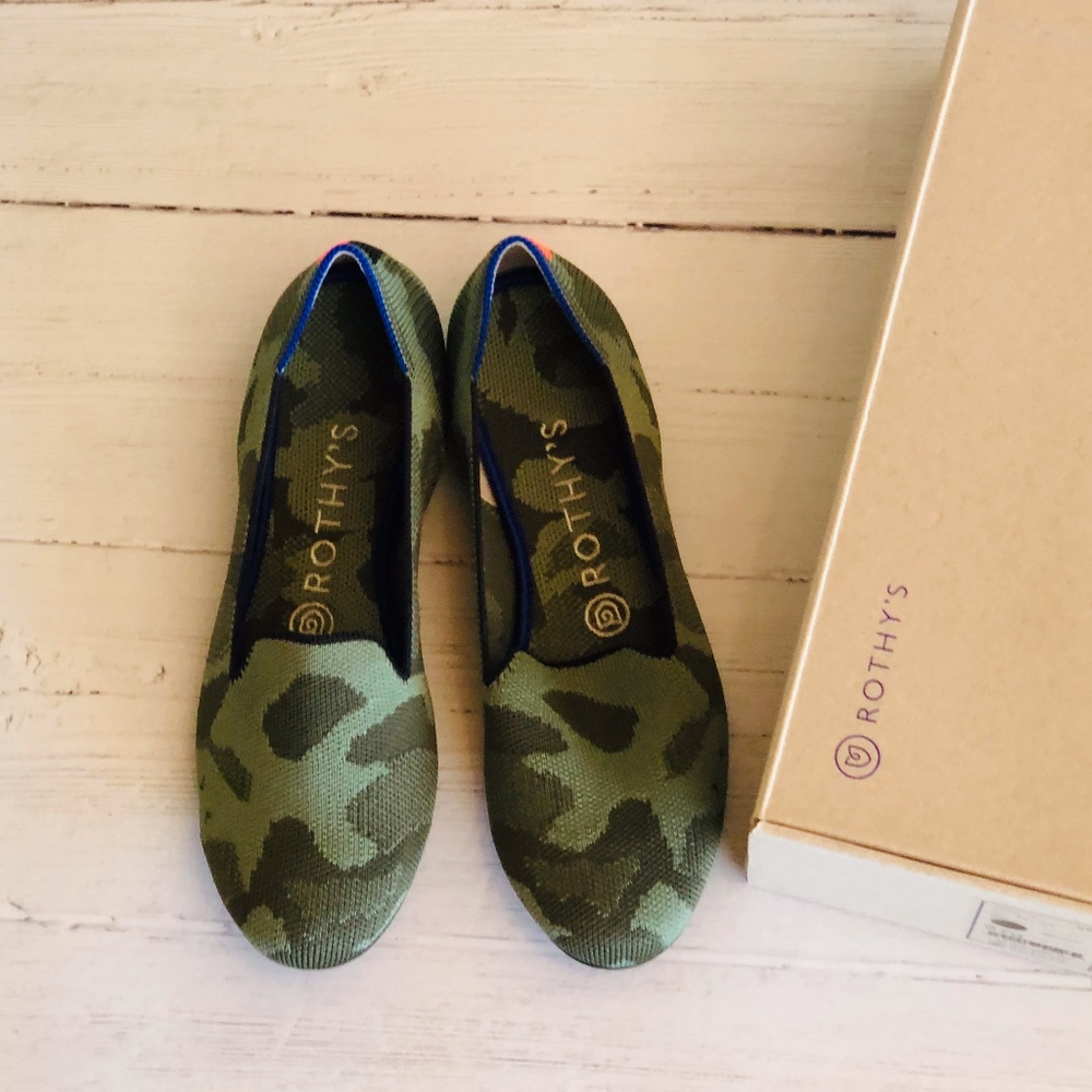 Rothy's - Olive Camo Loafer - Women's 7.5 - New